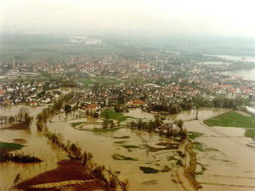 Hochwasser im April 1994 in Geisenfeld