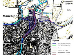 Lageplan Hochwasserschutz Manching