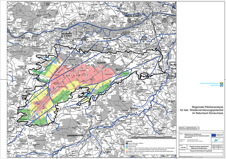 Wiedervernässungspotential Naturraum Donaumoos