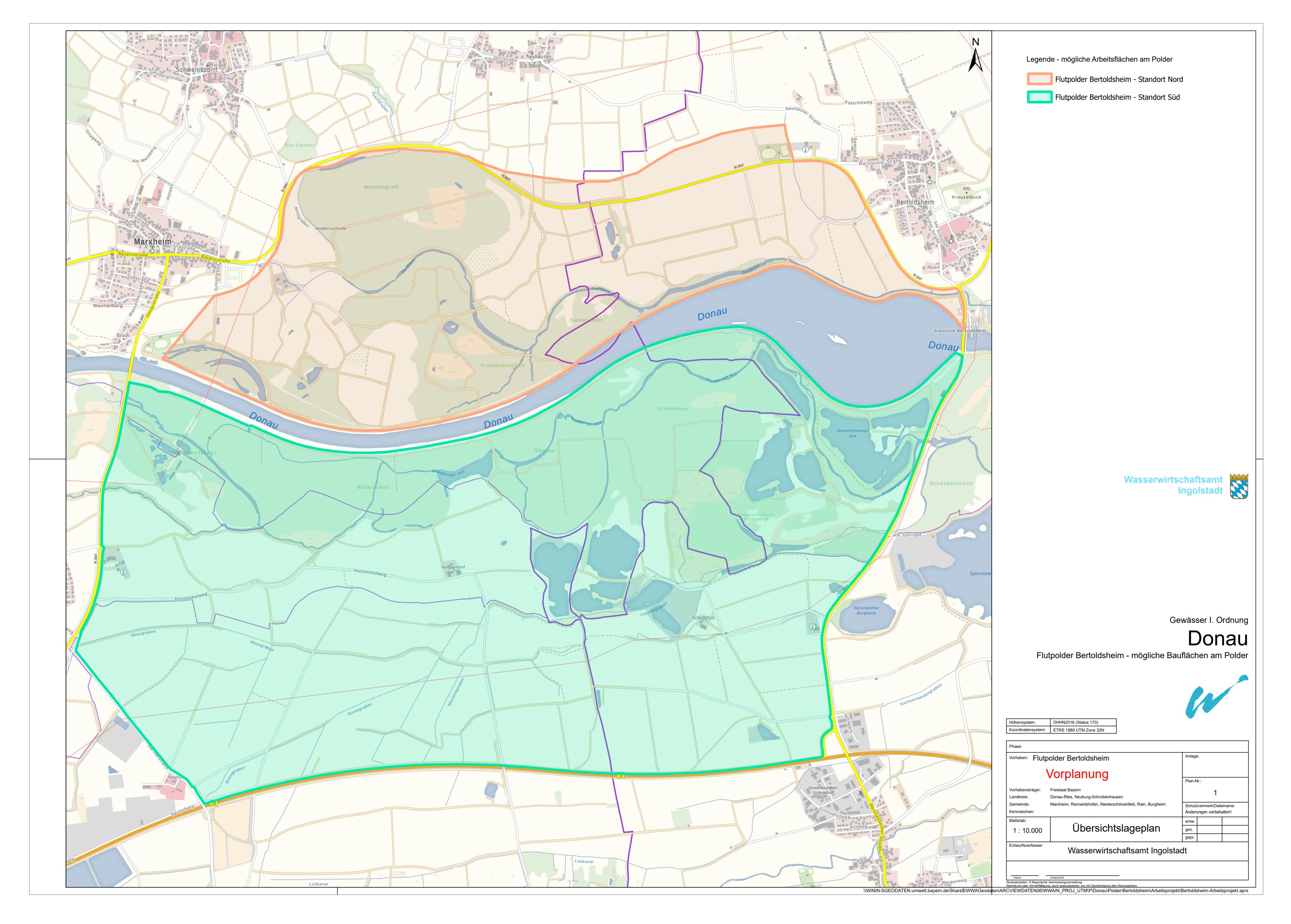 Übersichtsplan Flutpolder Bertoldsheim Übersichtsplan Flutpolder Bertoldsheim