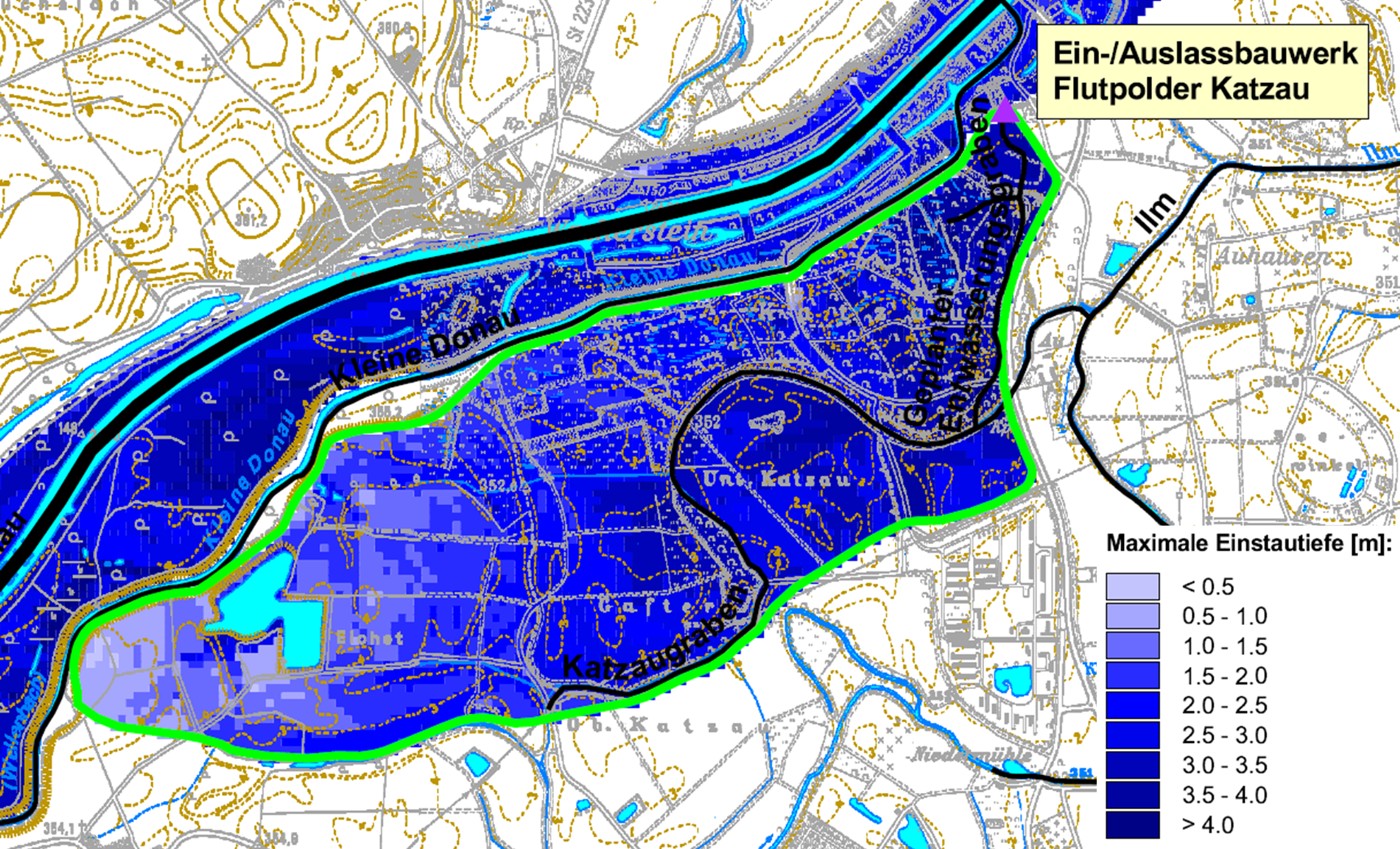 Übersichtsplan Flutpolder Katzau Übersichtsplan Flutpolder Katzau