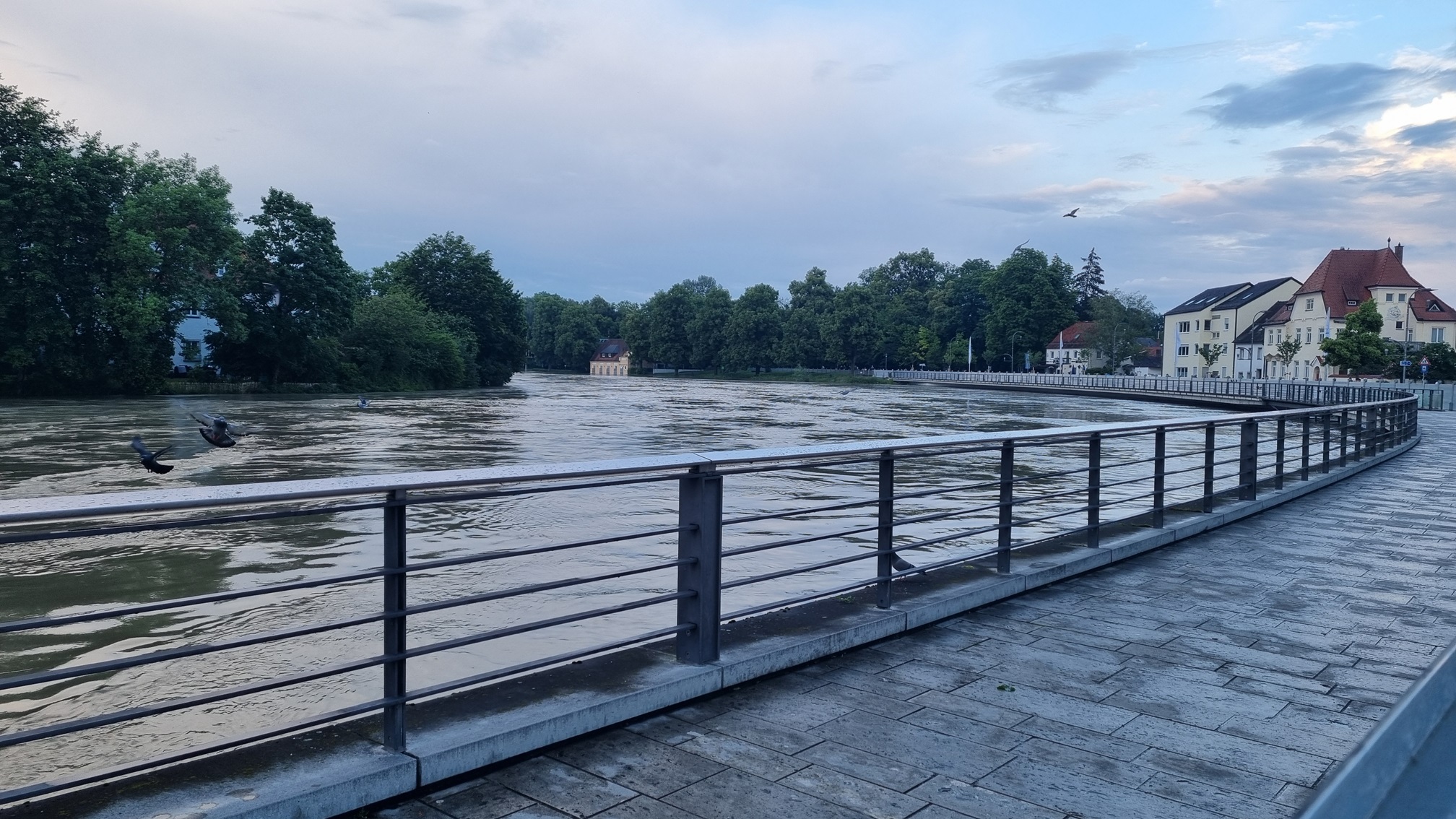 Donaukai beim Hochwasser Juni 2024