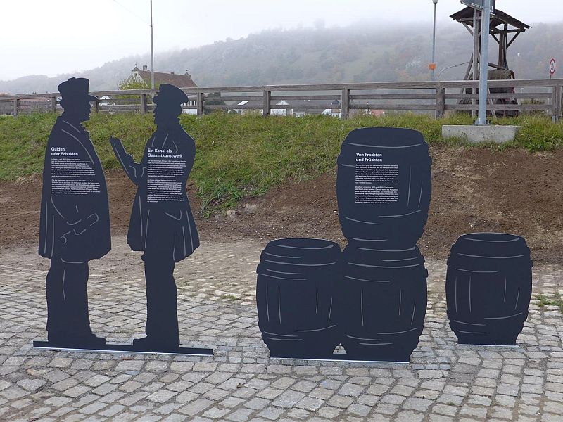 Szene am Kanalhafen in Kelheim Szene am Kanalhafen in Kelheim